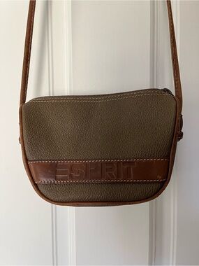 Esprit Vintage Brown Crossbody Bag - Olive/Brown
